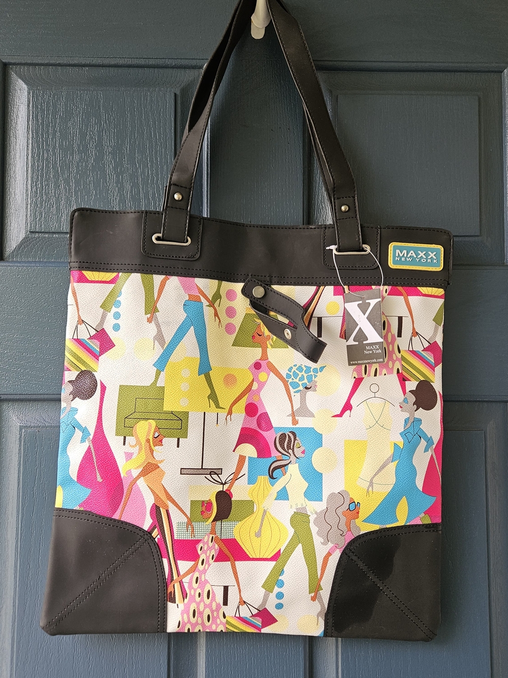 MAXX New York Multicolor Graphic Tote Bag-New